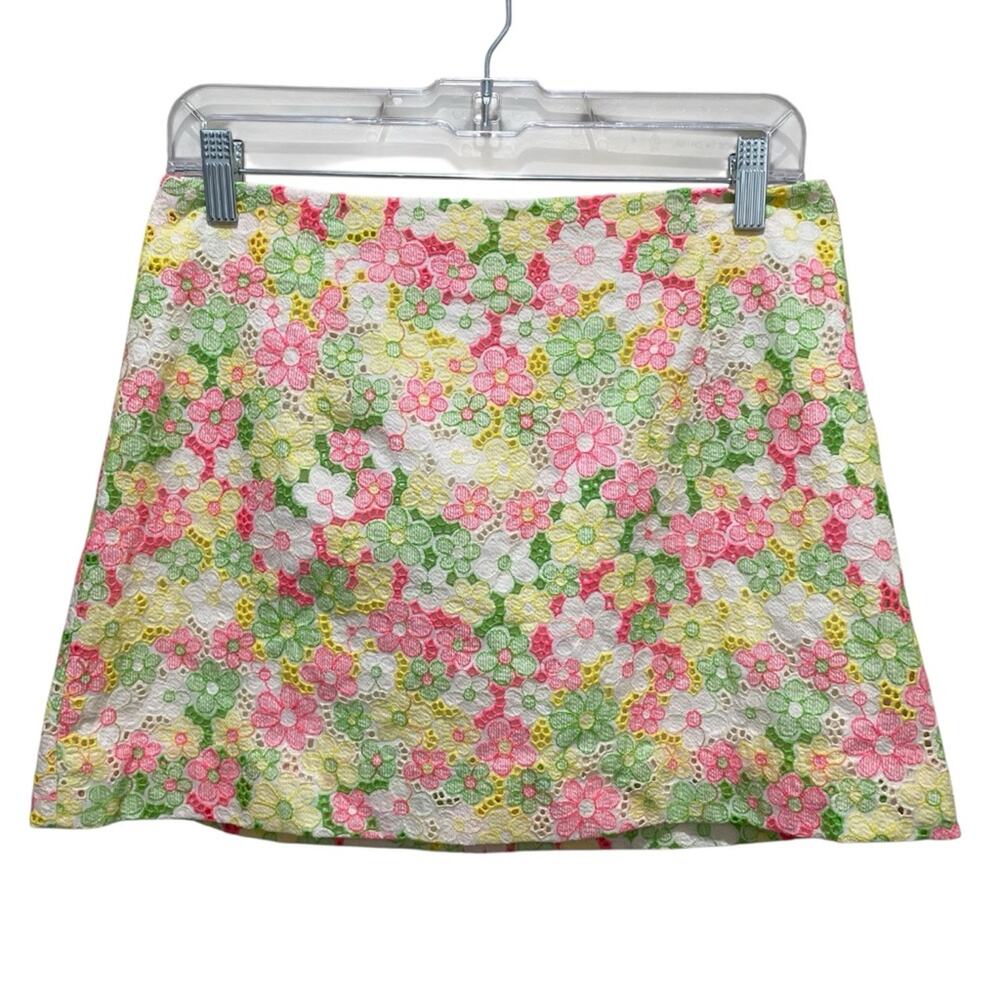 Lilly Pulitzer Floral Sunbonnet Tate Skirt Multicolor Women’s Size 4